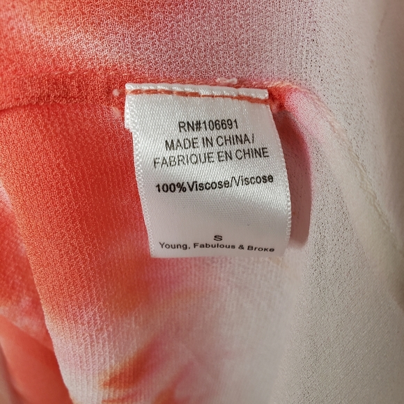 Young Fabulous & Broke Sheer Pink Ombre Top - Picture 5 of 10